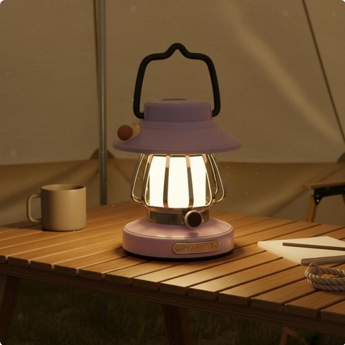 Retro camping lantern - camping, smooth