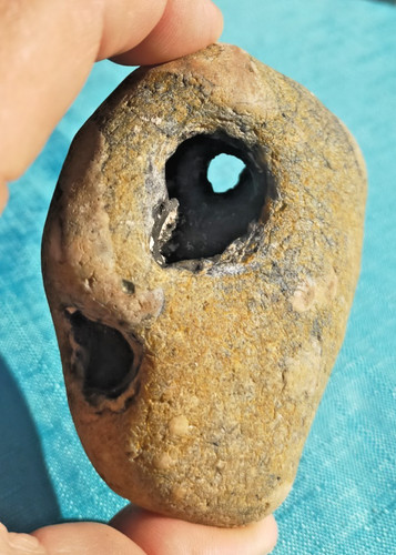 Natural hag stone - a,