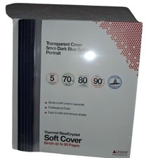 Unibind Thermal SteelCrystal Soft Cover Transparent/Dark Blue Spine