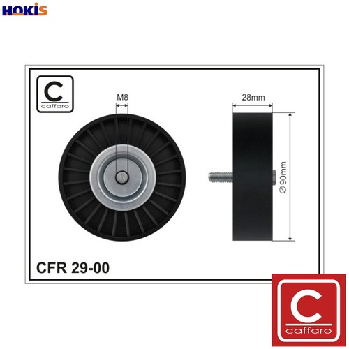 Deflectionguide pulley vribbed - deflectionguide,