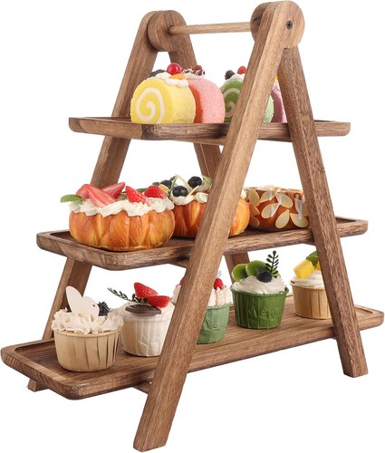 Wopplxy wooden tier - wooden, serving