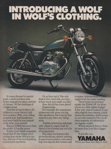 1979 yamaha xs400 motorcycle - motorcycle,
