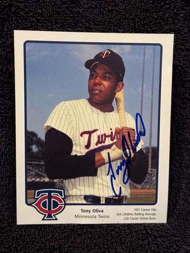 Scarce tony oliva auto - tony, auto'd