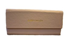 Karen Millen Pink Leather Look Glasses Case & Cleaning Cloth & Great Condition