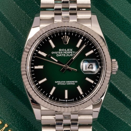 Rolex datejust green - 36, ombre