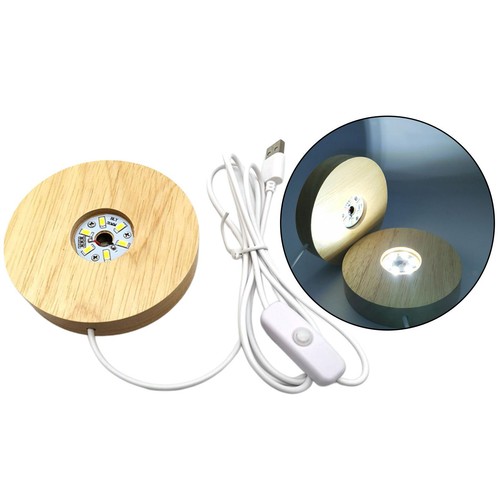 Wooden led light base - wooden,