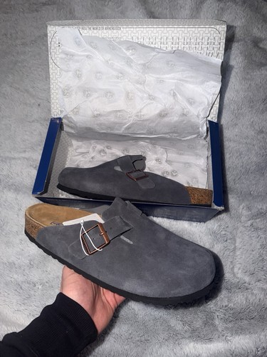 Birkenstock boston grey suede - boston,