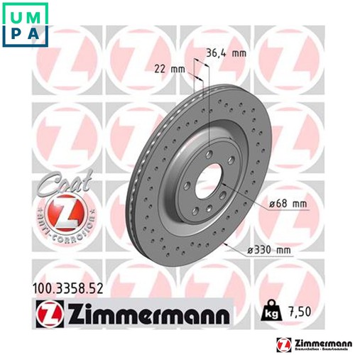 Brake disc 100 3358 - disc, 100.3358.52