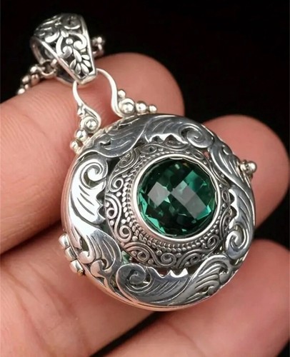 Silver necklace with - silver,