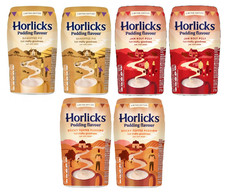 Horlicks Malted Drinks Pudding Flavour,Jam,Sticky Toffee& Banoffee Pie  2/3 Pack