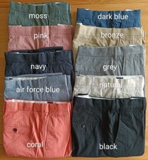 EX M&S MENS SUPER LIGHTWEIGHT REGULAR FIT ACTIVE WAIST CHINOS Size 32/50 rrp £45