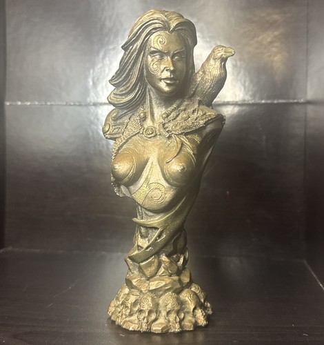 Morrigan bronze bust statue - bust,
