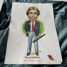 TERRY GRIFFITHS SNOOKER CARICATURE  ORIGINAL PRINT Portrait ‘trust’ EMBASSY 1985