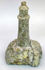 An Usual Antique Cornish Serpentine Lighthouse In Excellent Condition