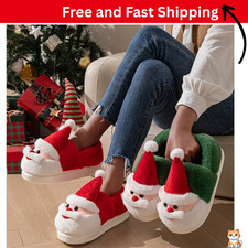 Cozy Christmas Santa Slippers