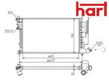 COOLANT RADIATOR 602 537 HART