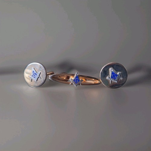 Vintage swank masonic cufflink - masonic,