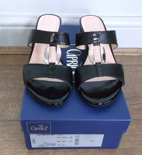 Caprice black sandals shoes - , uk