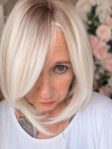 Gorgeous white blonde - white, wig