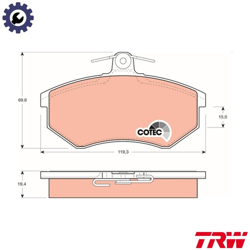 Brake pad set disc - brake,