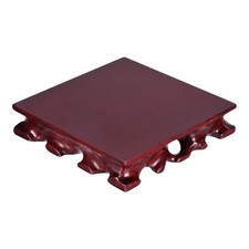 Wooden Display Stand, 5.5 x 5.5" Square Bonsai Base for Home Decoration