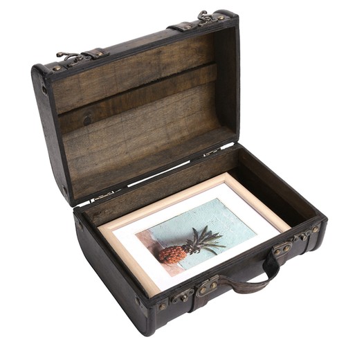 Retro suitcase wooden - suitcase,