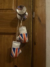 2 Pairs Union Jack British Flag Mini Boxing Gloves Souvenir Uk New In Packaging