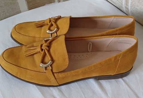 Ladies loafer shoes mustard - ladies,