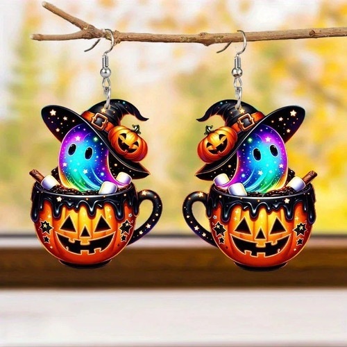 Halloween pumpkin ghost wizard - pumpkin,
