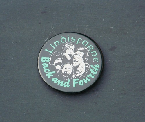 Lindisfarne vintage tin lapel - vintage,