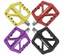 RockBros Bike Pedals Nylon 4 Sealed Bearings 9/16" Widen Flat Anti-slip Pedals