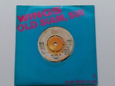 WINGS ORIGINAL 1979 UK 45  OLD SIAM SIR WITH DIE CUT SLEEVE