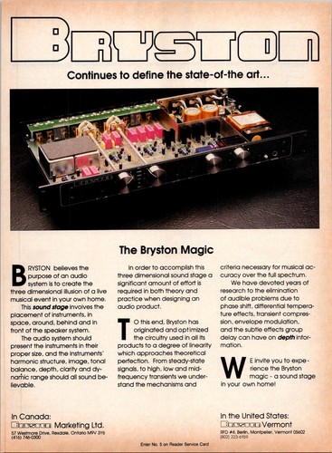 1988 bryston audio system - 1988,
