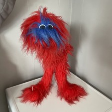 Vintage Vizi Red & Blue Monster String Marionette Fluffy Puppet VGC Rare