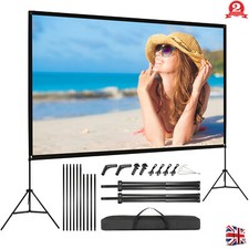 100" Projector Screen w/Stand