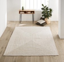 Large 100% Bleached Jute Rug 200x250cm