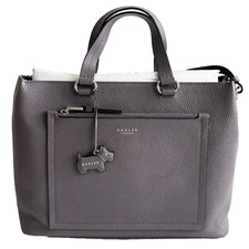 RADLEY Handbag Grey Leather Large Bag Crossbody Grab - Sunny Dene - RRP £249