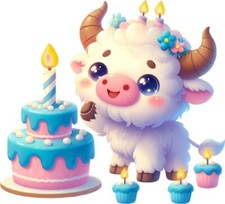 Birthday Cake Highland Cow