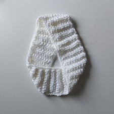 Handmade knitted White Spark Infinity Scarf Neck Warmer Collar Snood One Size