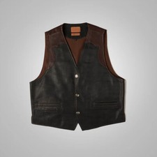 Men's Buffalo Leather Vest