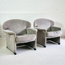 Mid Century Vintage Lounge Armchairs by Afra & Tobia Scarpa for Casas, 1970s