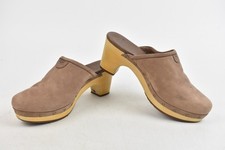 UGG Australia Abbie Mules Clogs UK Size 7.5 EU 40 Brown Suede Platform Shoes