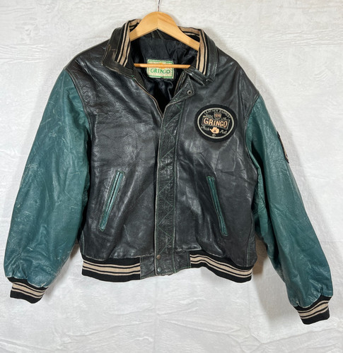 Vintage gringo leather varsity - leather,