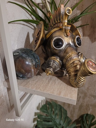 Steampunk elephant head bronze - elephant,