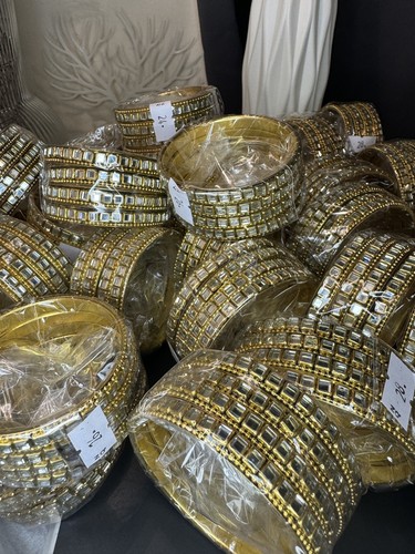 Kundan bangles set sizes - kundan,