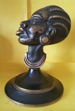 Gorgeous Richard Rohac? African Metal Head Mounted on a Metal Stand (removable)