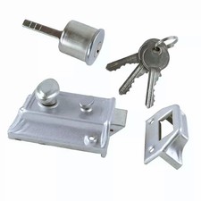 Rim Night Latch Silver Lock