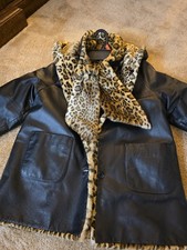Leather Coat  Reversible Faux