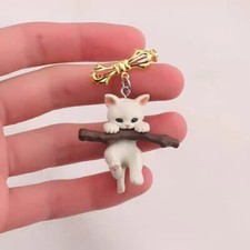 Art Deco Style Enamel Cat