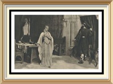 100+yr Old Original c1924 Antique Art Print EDMUND BLAIR LEIGHTON LADY GODIVA
